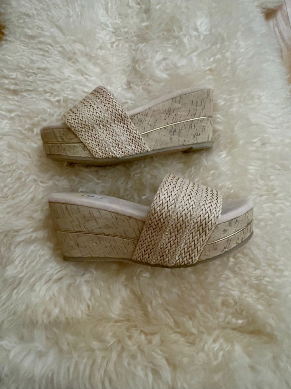 Volatile Portobello Wedge Sandals in Natural size 8